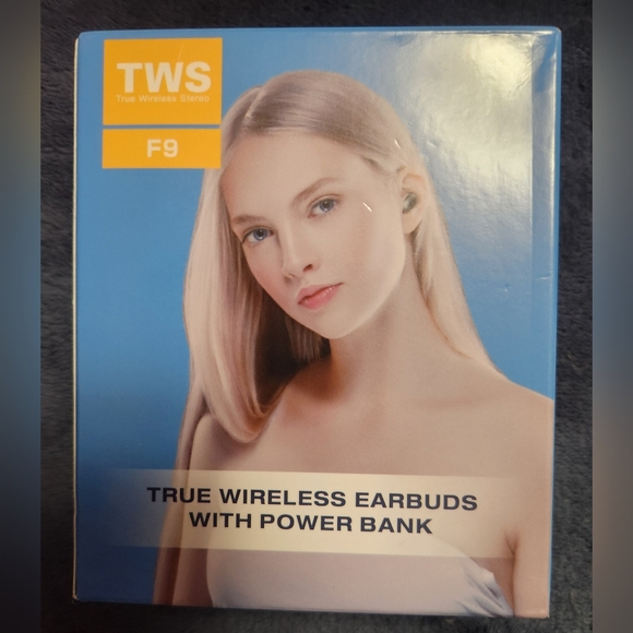 TWS F9 TRUE WIRELESS EARBUDS WITH POWER BANK, BLACK - Picture 6 of 7